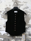 INTO THE EAST 25 Autumn and Winter Black Velvet Embroidered Button Vest ITE-E1DGAW052BL22VE-HEI Black